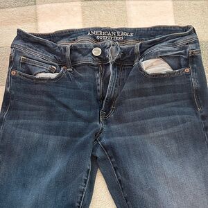 American Eagle Outfitters Women's Boot Cut Jeans - Dark Blue